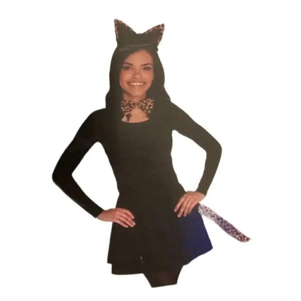 Nwt Leopard Costume Cat Halloween Dress Up Cosplay Ears Tail